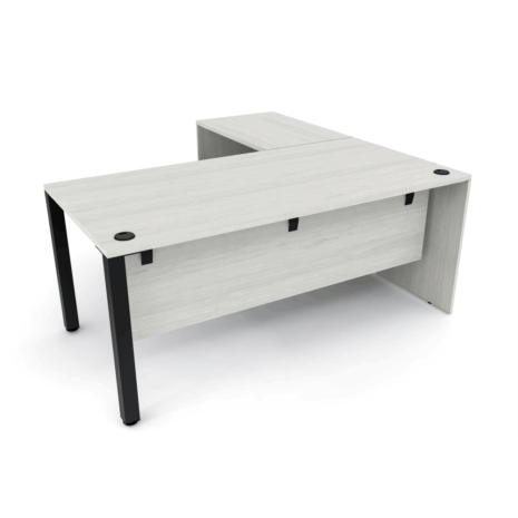 L-Shaped 6'x6' Laminate Office Desk | Laminate Privacy Panels | Metal Legs | Sol Office Furniture