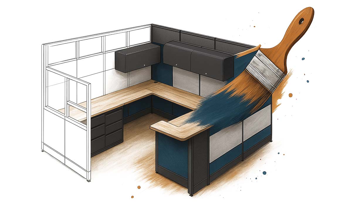 pick your colors emerald cubicle system