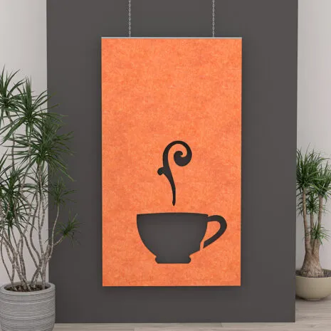 eSCAPE Series Suspended Acoustical Panel | Morning, Sunshine! | 47"W x 84"H | 15 Colors Available