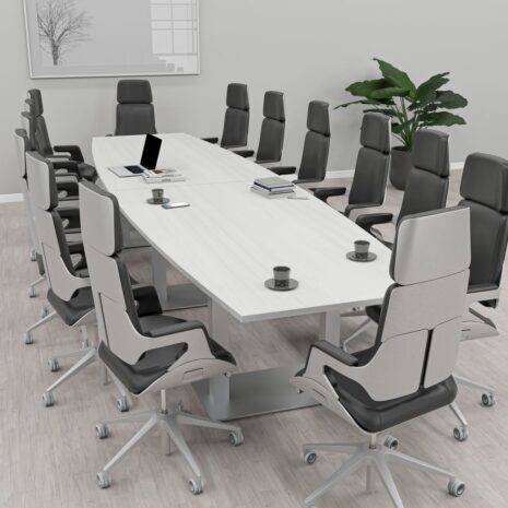 14-Person Conference Table with Metal Base | Harmony Conference Series | 4'x14' Meeting Room Table
