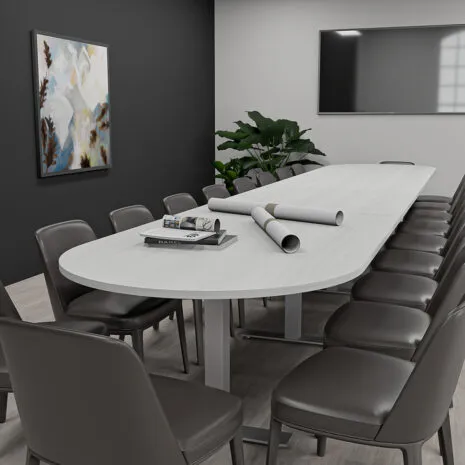 20-Person Conference Table with Metal T Base | Harmony Conference Series | 4'x20' Meeting Room Table