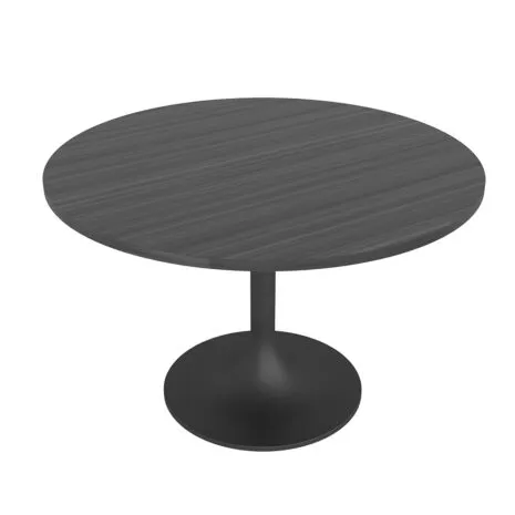4-Person Office Table with Round Metal Base | Harmony Conference Series | 4' Diameter