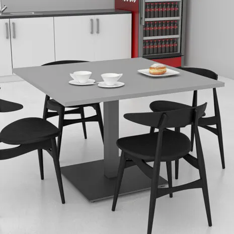 4-Person Office Table with Metal Square Base | Harmony Conference Series | 4'x4'