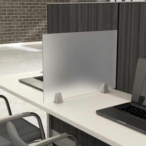 Clear or Frosted Acrylic Desk Dividers 16" High | eSCAPE Privacy Solutions | 8 widths