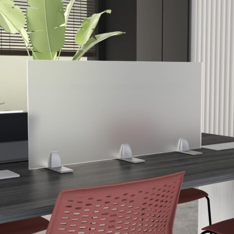 Clear or Frosted Acrylic Desk Dividers 16" High | eSCAPE Privacy Solutions | 8 widths